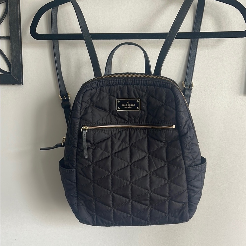 kate spade Quilted Black Nylon Backpack